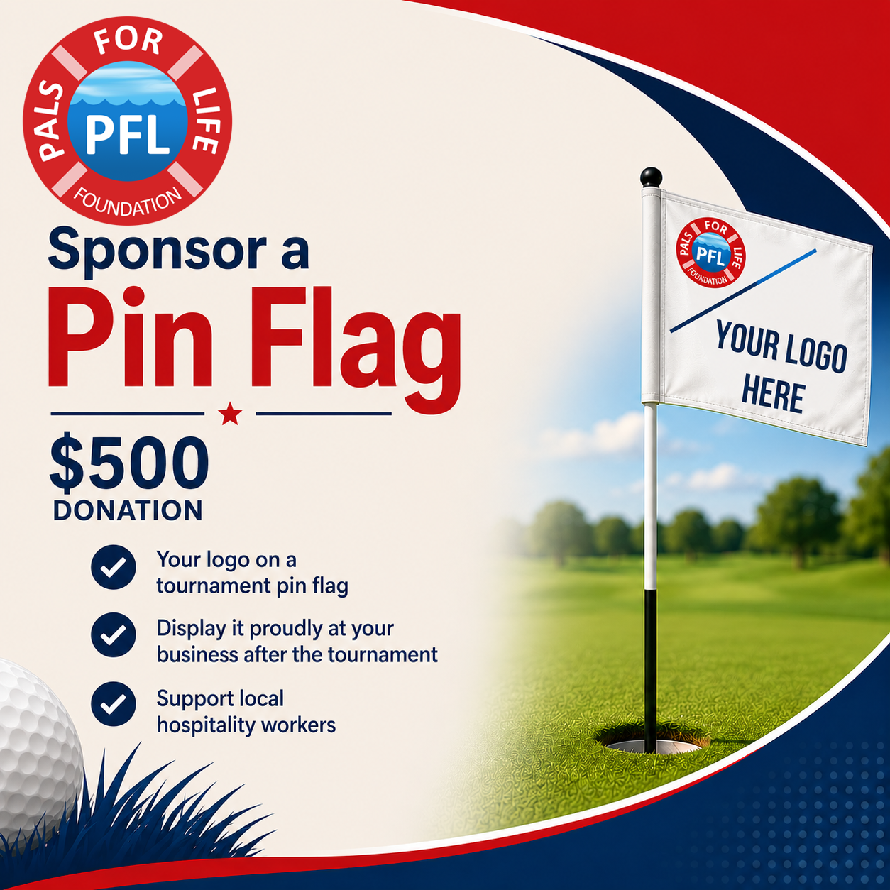 Sponsor a Pin Flag - $500 Donation
